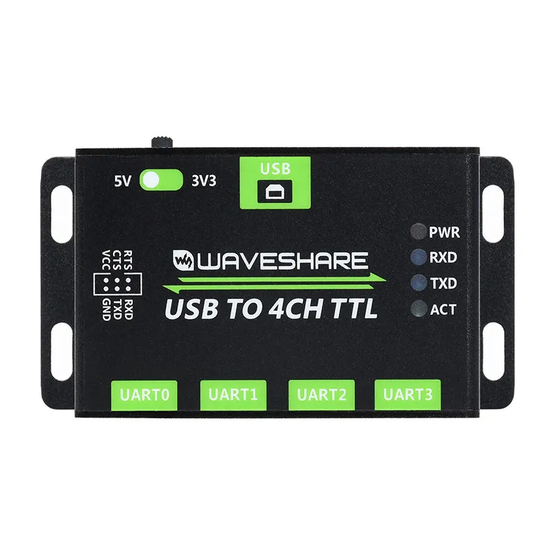 Industrial grade USB to 4 channels TTL UART serial communication module CH344 compatible with multiple systems