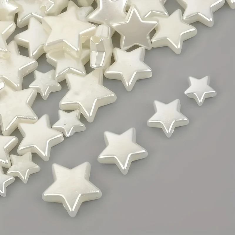 10mm 210pcs White Star Acrylic Loose Spacer Beads for Jewelry Making DIY Bracelet Necklace Accessories image 5