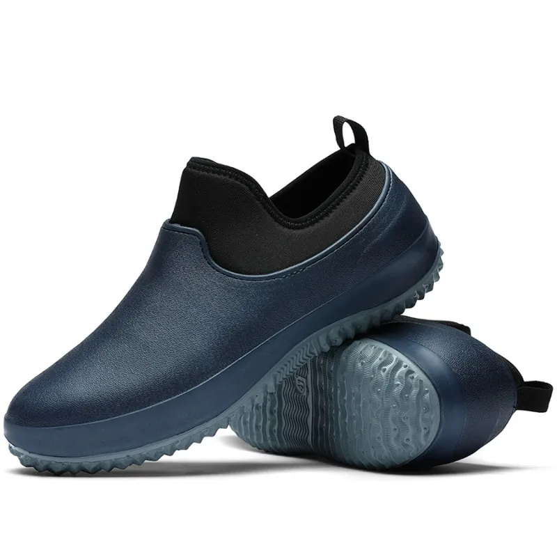 

2026 Mens Kitchen Working Shoes Non-slip Waterproof Chef Shoes Casual Unisex Work Shoes Water Shoes Rain Plus Size 37-49