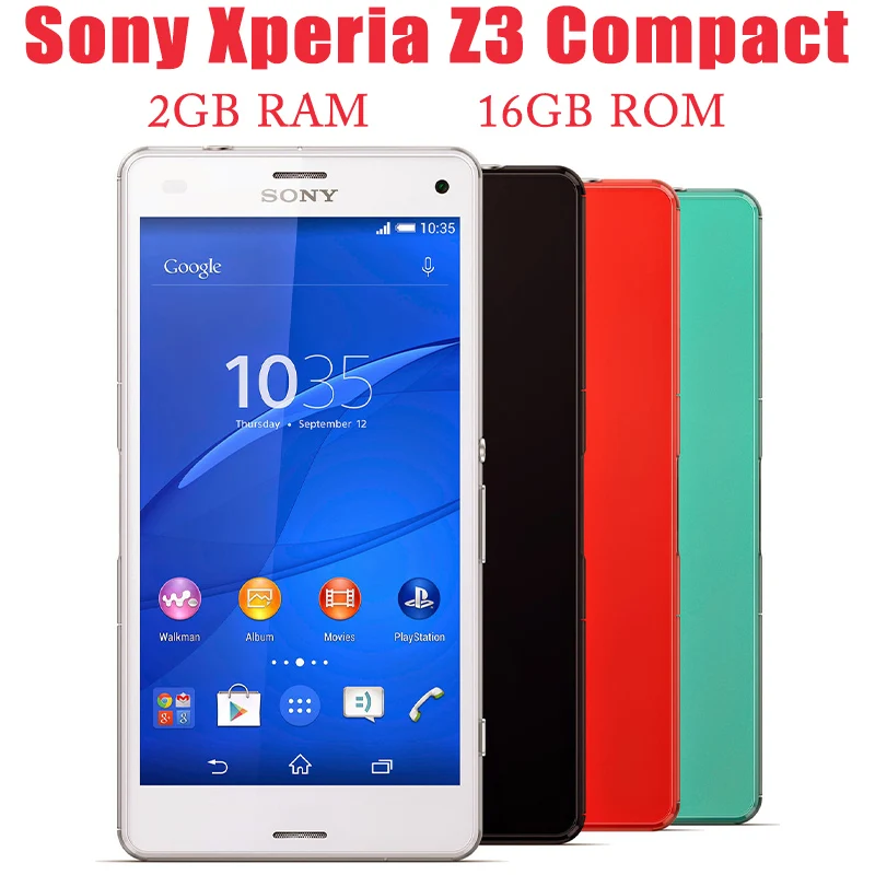 

Sony Xperia Z3 Compact D5803 Mobile Quad-Core 4.6'' 2GB RAM 16GB ROM Smartphone LTE WIFI GPS Original Unlocked Cell Phone Camera