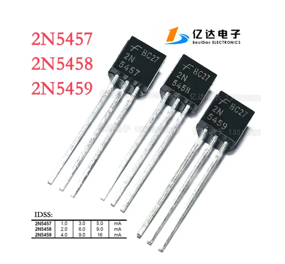 10pcs 2SK30A K30A 2SK117 2SK241 2N5486 2N5460 2N5484 2N5485 2N5457 2N5088 2N5089 2N6517 2N6027 2SK246