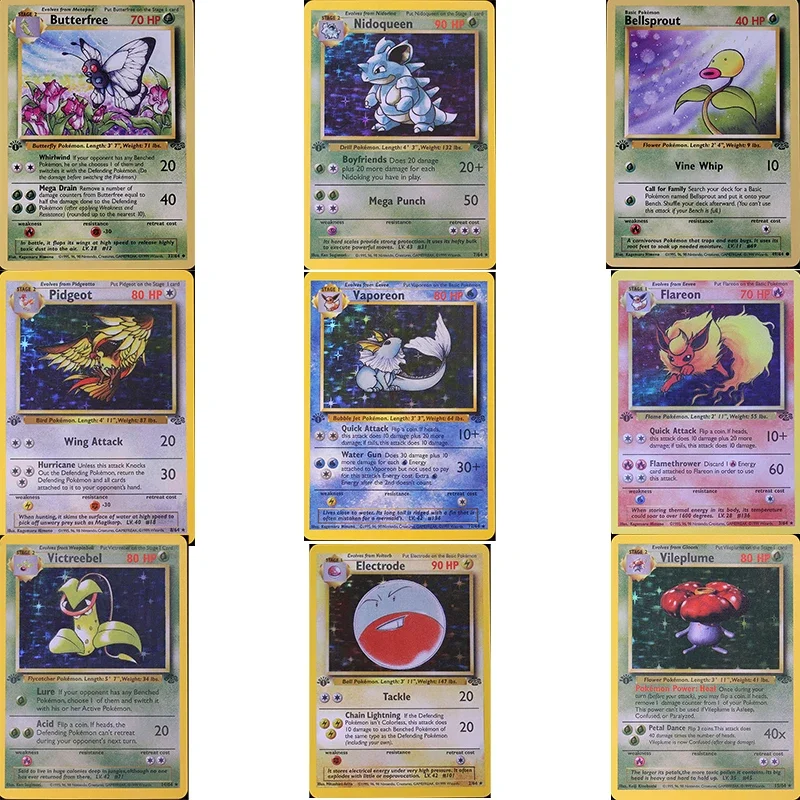 بطاقات بوكيمون بطاقات بوكسي الغابة الكلاسيكية لألعاب الترفيه PKM Pikachu ألعاب الطاولة مجموعة كاملة من البطاقات مجموعة ألعاب هدية #3