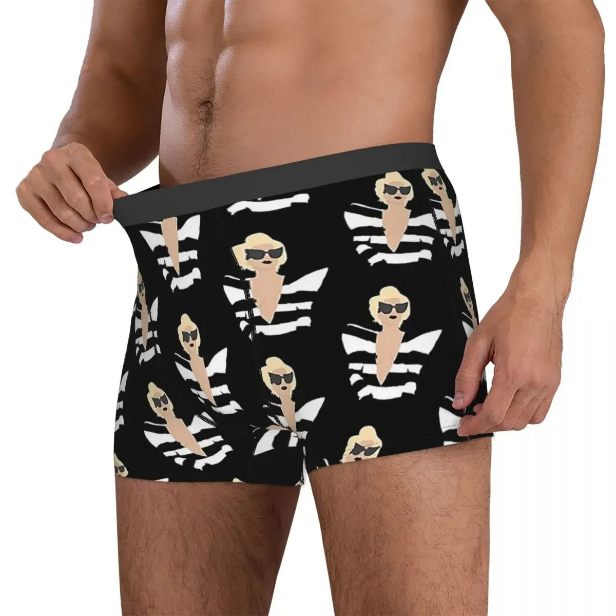 Boxer Underpants Shorts Lady Gaga Telephone Panties Men's Breathable Underwear for Homme Man Boyfriend Gift