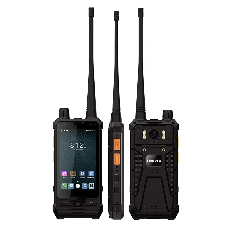 UNIWA P2 Plus IP67 Rugged Mobile Zello 4W DMR UHF Dual Mode Repeater Walkie Talkie Smartphone 3GB RAM 32GB ROM