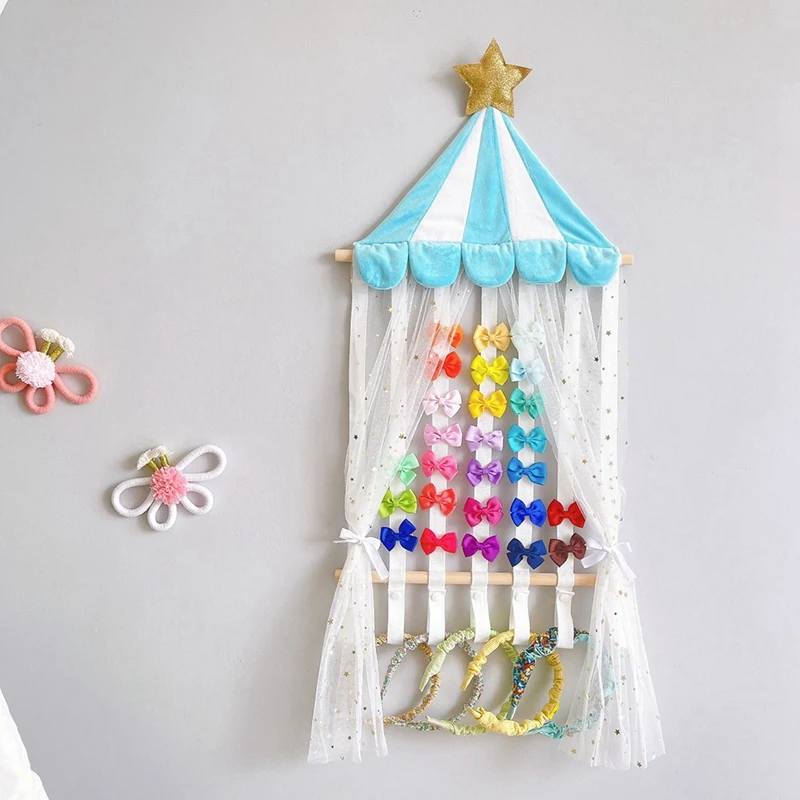 Headband Fixer bagian rambut Finishing untuk rambut aksesoris Organizer busur gantungan untuk Headband penyimpanan organisasi-C