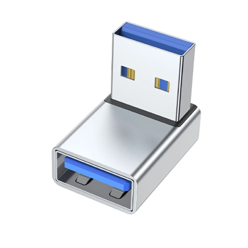 노트북 PC용 USB 충전기 변환기, 90 도 왼쪽 위 아래 각도 USB 3.0 A 수-암 익스텐션 커넥터 어댑터