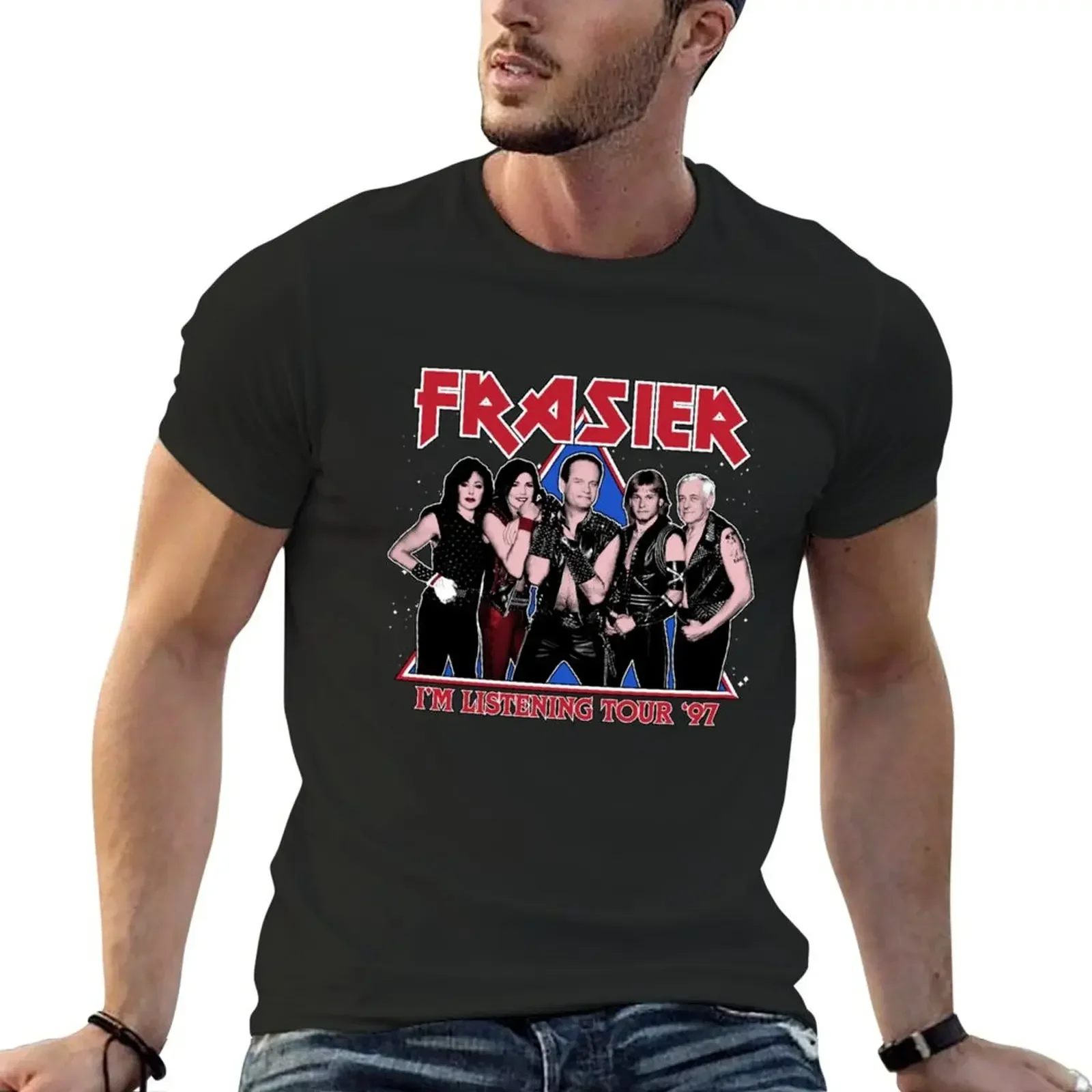 

FRASIER I'M LISTENING TOUR '97 T-Shirt plus sizes new edition kawaii clothes heavyweights tshirts for men