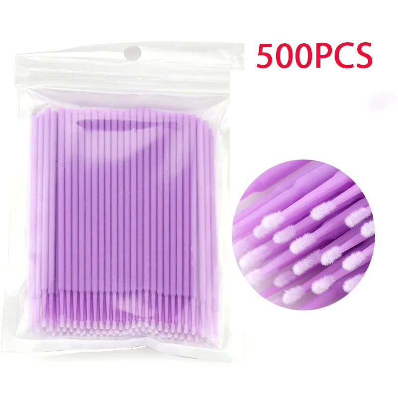 500/1000PCS Wimpern Reinigung Pinsel Hoch Bunte Kristall Pinsel Wimpern Micro Pinsel Schönheit Make-Up Sauber Entferner Werkzeug Großhändler