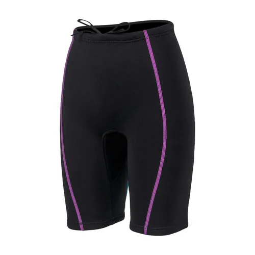 Imagen 2 del producto Traje de neopreno con protección térmica para mujer, pantalones cortos con cordón en la cintura, mallas cortas elásticas para nadar, surfear, snorkel y bucear