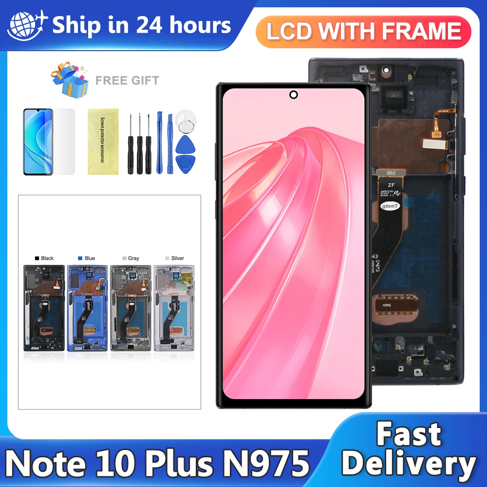 

OLED For SAMSUNG Note 10 Plus LCD Display SM-N975F, SM-N975U Touch Screen Digitizer Assembly Replacement For note 10+ LCD