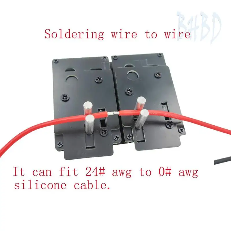 BHBD-Welding Soldering Insulate Station Jig RC Tool Silicone Wire Clamp For XT90 XT60 0-24AWG Silicone Wire XT30 T Plug Replacem