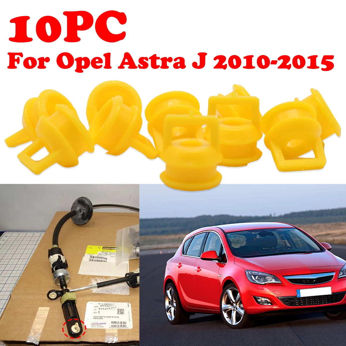 

10PC AT Shift Cable Bushing Linkage End Rubber Sleeve Bands Grommet Clips For Vauxhall Opel Astra J 2010-2015 Meriva B 2010-2017