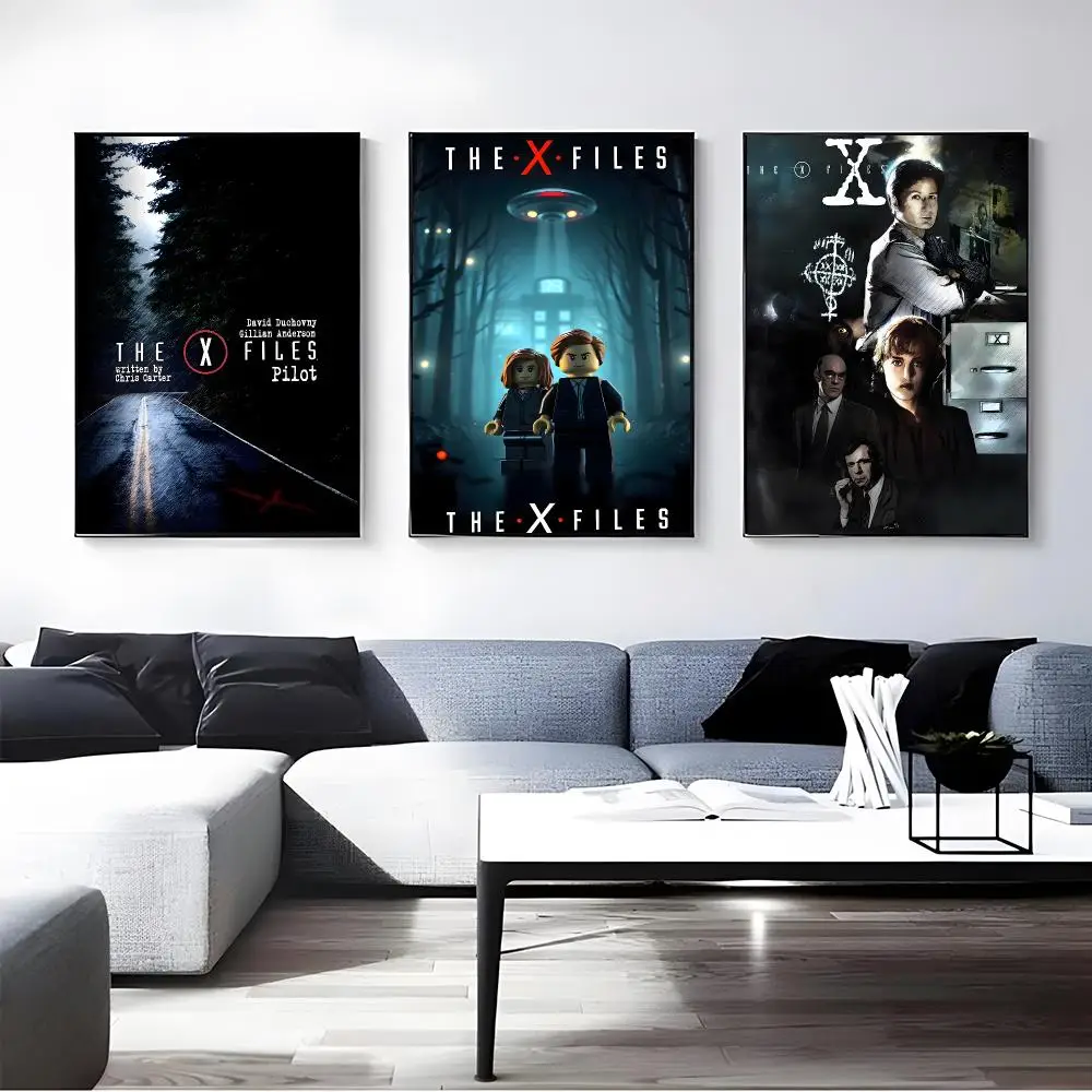 TV Series The X-Files Poster Self-adhesive Art Waterproof Paper Sticker Coffee House Bar Room Wall Decor