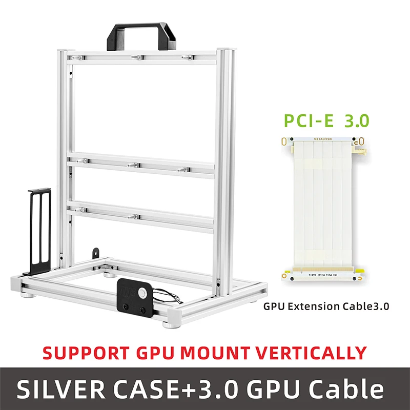 METALFISH BlockCase Aluminum Open Frame Case Support ATX/M-ATX Mainboard GPU Mount Horizontally 240 Water Cooler Gaming Cabinet image 3