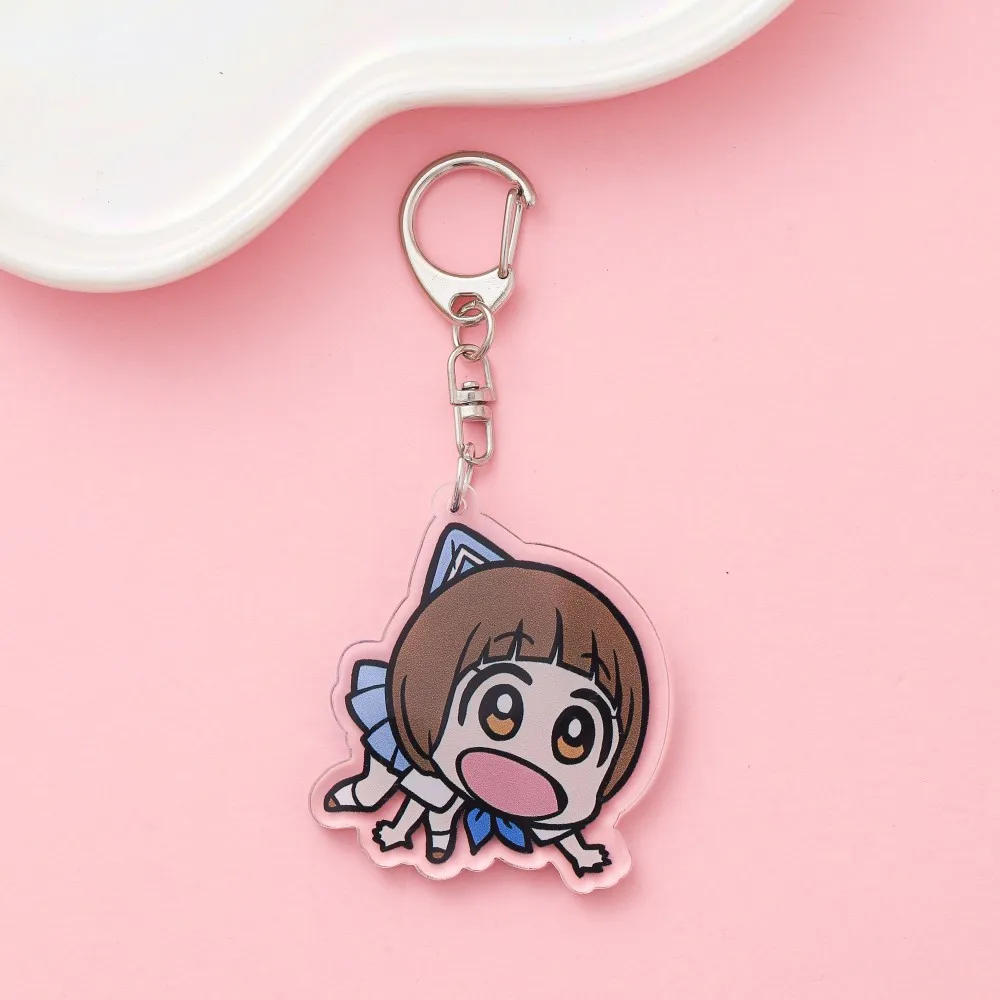 قتل لا قتل ماتوي ريوكو كيريوين ساتسوكي سلسلة مفاتيح مصنوعة من الأكريليك المساعدون حقيبة بنقوش كرتونية قلادة لطيف سحر كيرينغ أنيمي المشجعين هدية #5