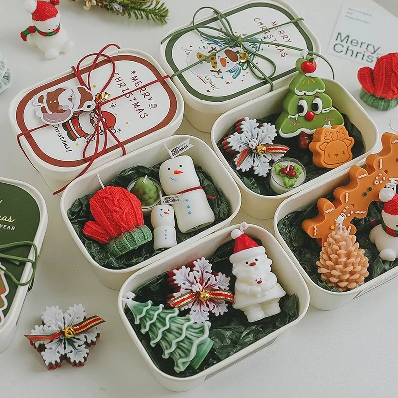 Christmas tree box with gifts ins wind creative gifts snowman gloves Christmas scented candles