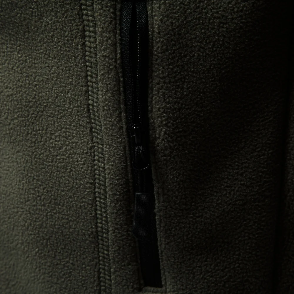 AIOPESON Herren Fleecejacke mit Reißverschluss, Stehkragen, Polarfleece-Sweatshirt, Thermo-Multitaschen-Outdoor-Freizeitjacke für Herbst und Winter – Detail 13