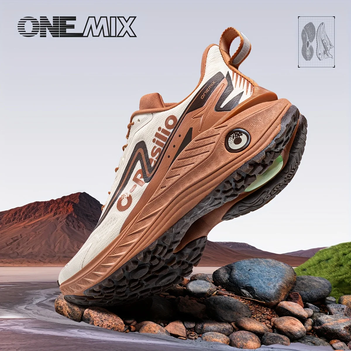 [sneakers] Lightweight Cushioning Outdoor Shoes with Funnel-Shaped Sweat Drainage for Dryness, Energy-Saving Rebound Midsole