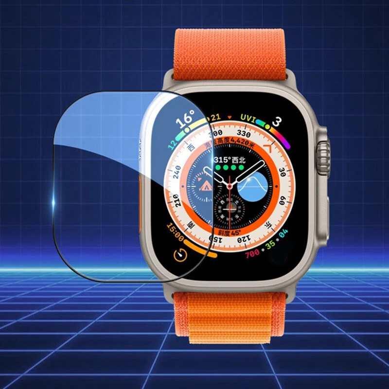 Protetor de tela para apple watch ultra 2/ultra 49mm acessórios anti-risco vidro temperado hd filme completo para iwatch ultra 49 mm