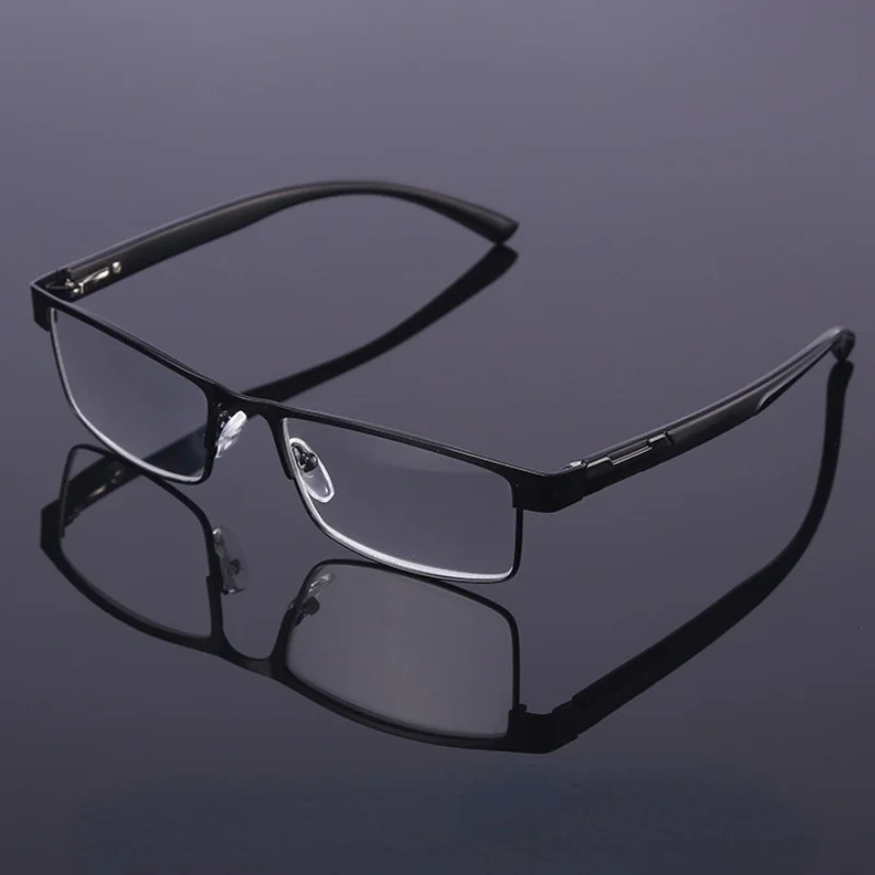 

FG Reading Glasses Men Fashion Blue Light Blocking Prescription Glasses TR90 Ultralight Presbyopic Eyeglasses +100 ~ +400