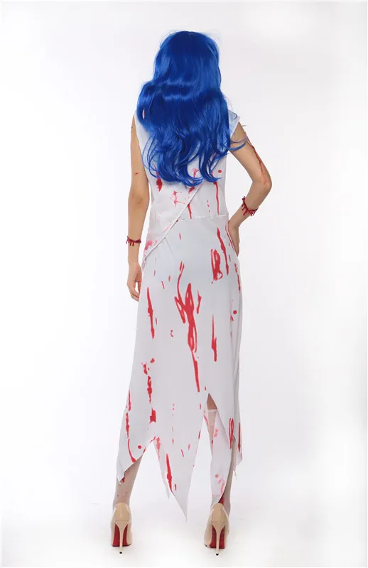 Nuovo costume da Halloween Macchie di sangue Sposa Cameriera orm Fantasma Bambole Matrimonio Dr Spettacolo teatrale Cinese tradizionale...
