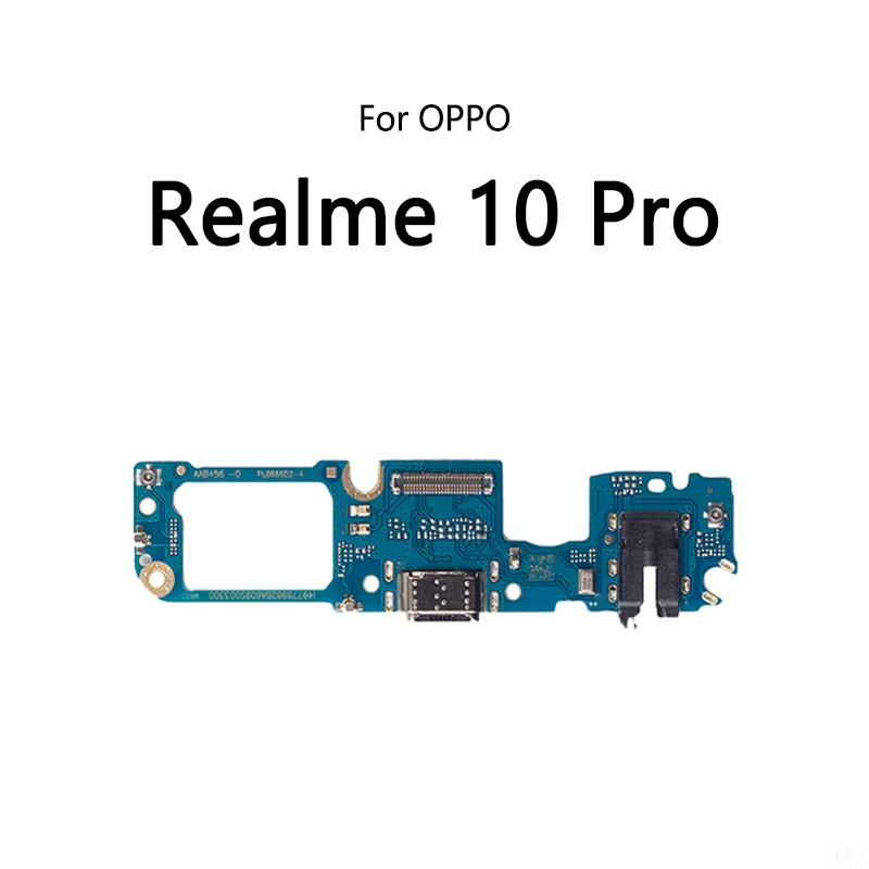 USB Charge Dock Port Socket Jack Plug Connector Flex Cable For OPPO Realme 10 Pro Plus + 10S Charging Board Module