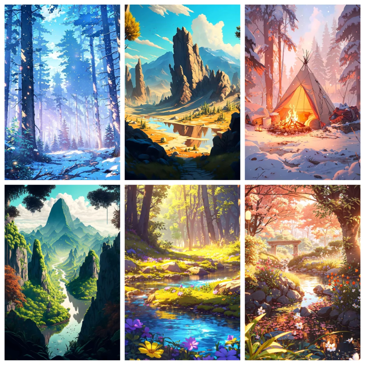 500/1000 Pcs for Adults Jigsaw Puzzle Natural Landscape Challenging Large-Scale Brain Teaser with Complex Pattern