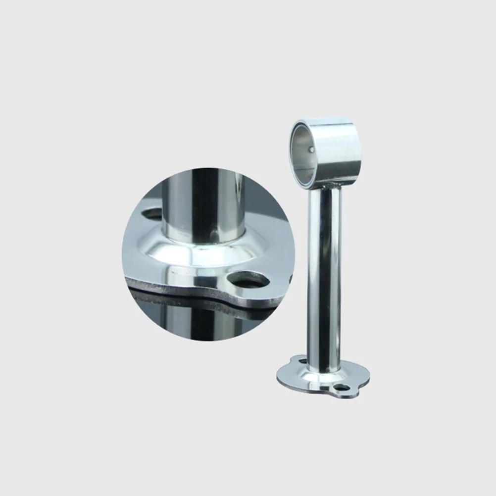 

Stainless Steel Clothes Drying Rod Bracket Flange Seat Adjustable Closet Hanging Rod Round Mount Hardware Fixture