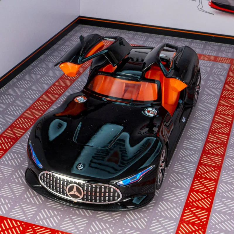 1:24 Simulation Mercedes AMG VISION GT Alloy Car Model Ornament doors on both sides that can be opened has sound and lighting