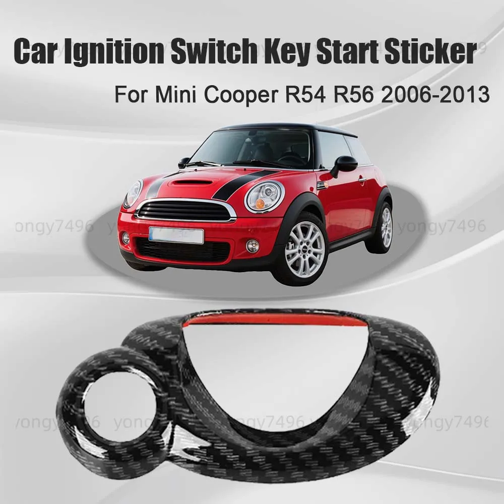

Carbon Fiber Car Ignition Switch Key Start Cover Sticker For BMW Mini Cooper R54 R56 2006 - 2013 Car Decoration Accessories