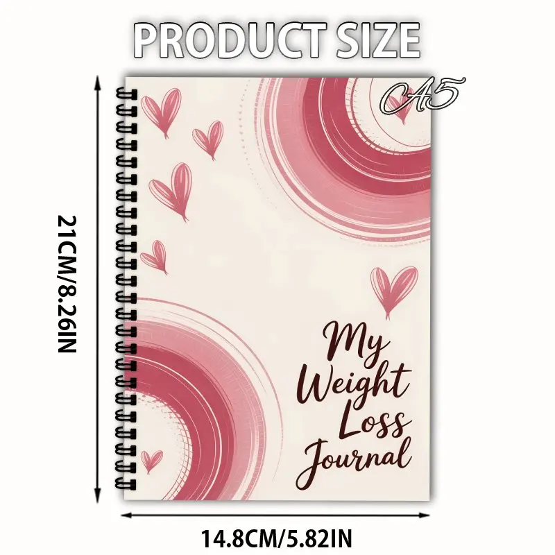 A5 weight loss book,daily activity tracker.Record daily diet, exercise, and weight to help you track your weight loss trajectory
