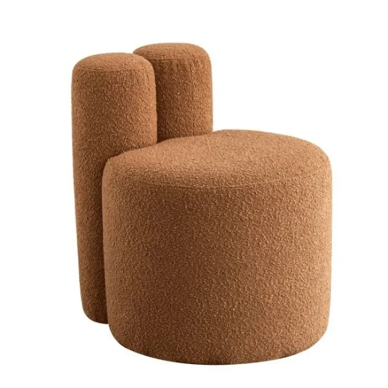 

Nordic light luxury single chair, retro small apartment family balcony sofa chair, lamb wool minimalist, single leisure chair