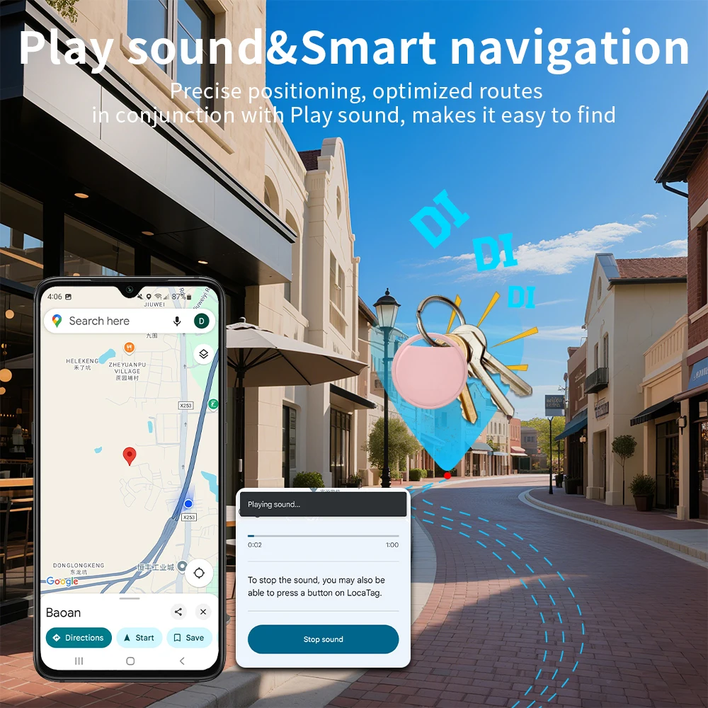 Long-Distance Tracker Beyond Bluetooth Range Tracking Finder For Android Google Find Hub  to Smart Tag for Samsung Xiaomi  GMS