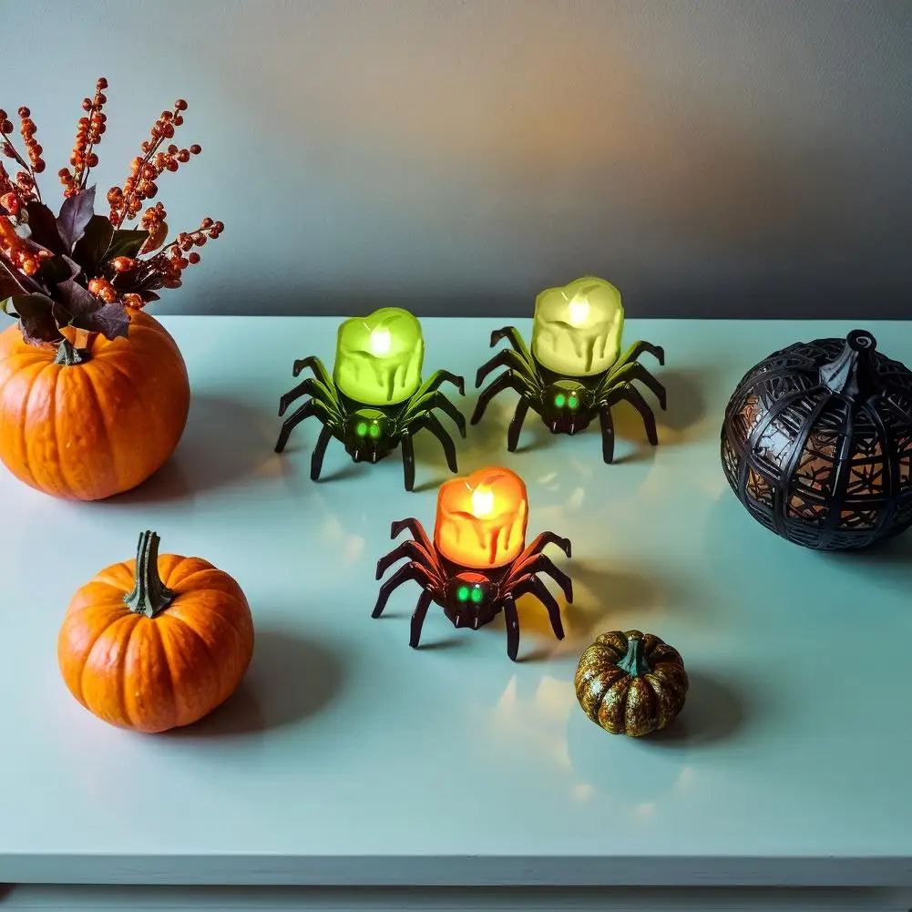 

Halloween Spider Night Lights Decoration Party Supplies Party Accessories Decoration Haunted Props House, Horror Bar, B6G7