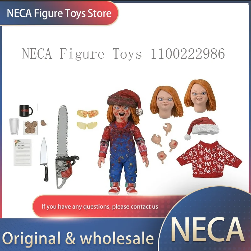 

New Neca Chucky Christmas Edition Anime Action Figure Statue Model Doll Kid Toy Gifts