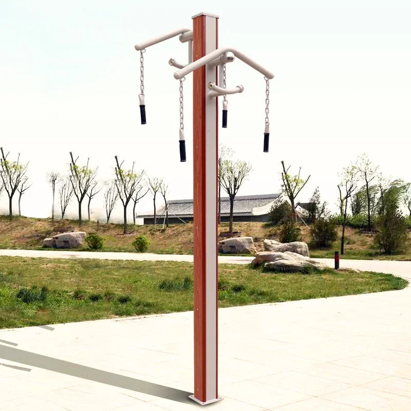 Plastic wood outdoor fitness equipment Upper limb tractor Outdoor upper limb pull-up training fitness equipment