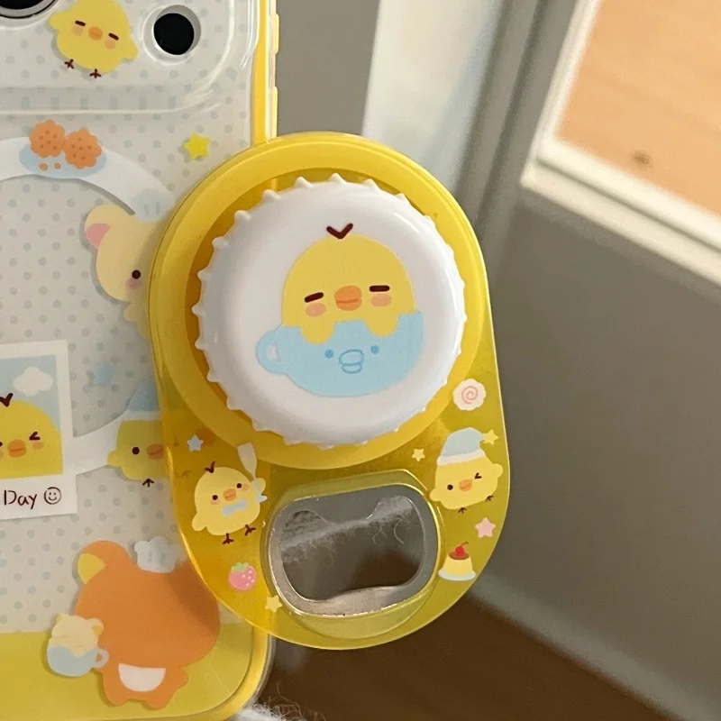 

Милая открывалка для бутылок с напитками, подставка, магнитный держатель для телефона для iPhone, Samsung, чехол для Magsafe Grip Tok, складной магнитный кронштейн