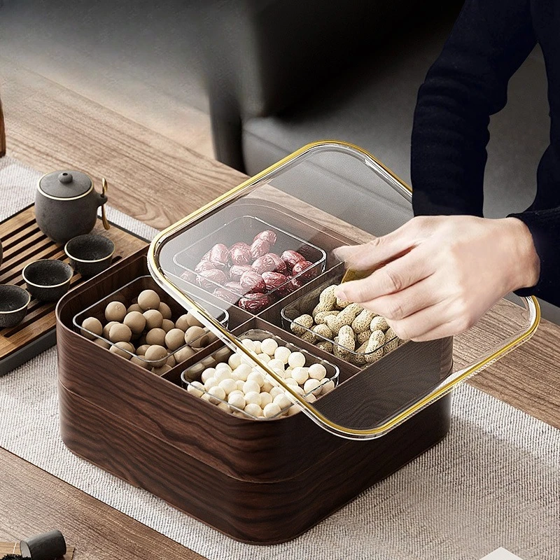 

Fruit plate Home living room coffee table Fruit plate, candy box Dried fruit box Multi-layer stackable compartment Snack stor
