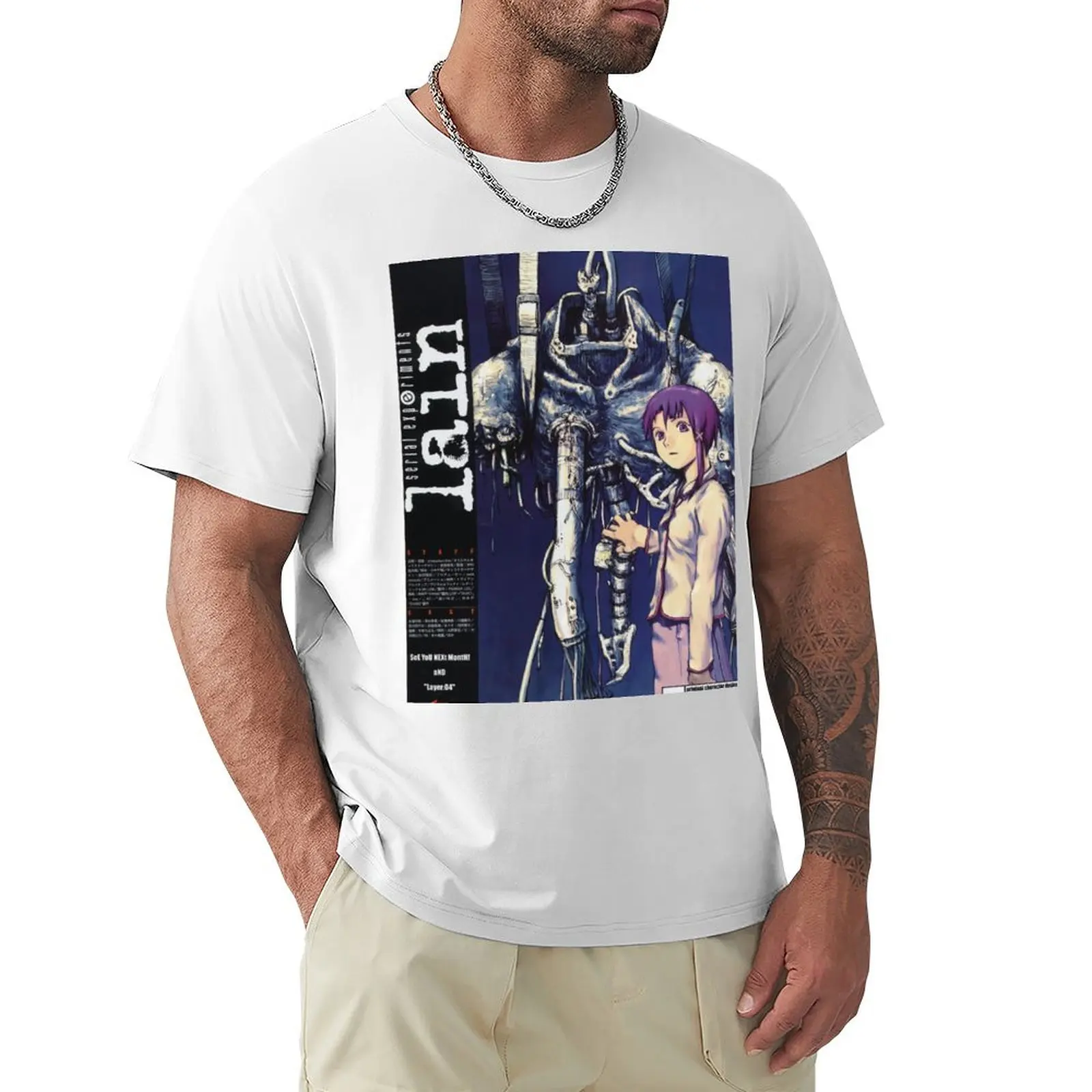 Serial experiments Lain Magazine cover T-shirt summer clothes shirts graphic tees sublime plain white t shirts men