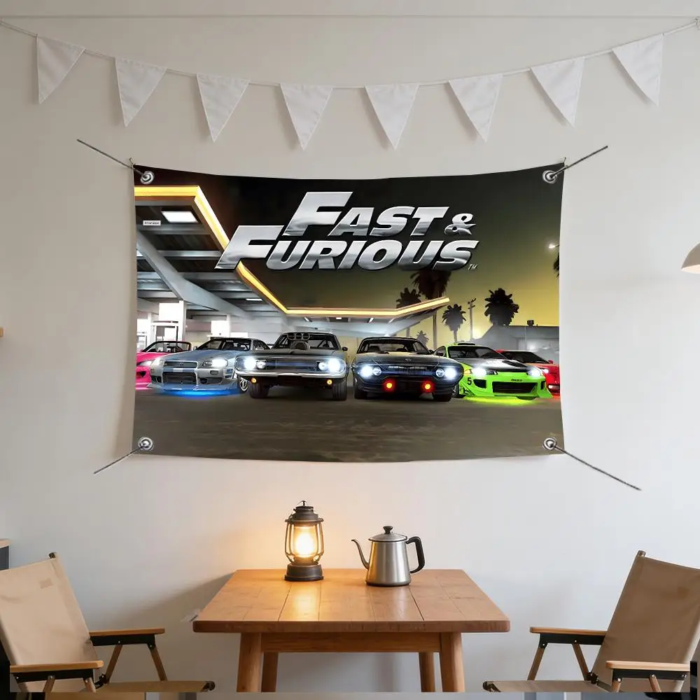 Movie Classic Fast & Furious Flags Specialized for indoor and outdoor home decorations, outdoor camping, and bar parties