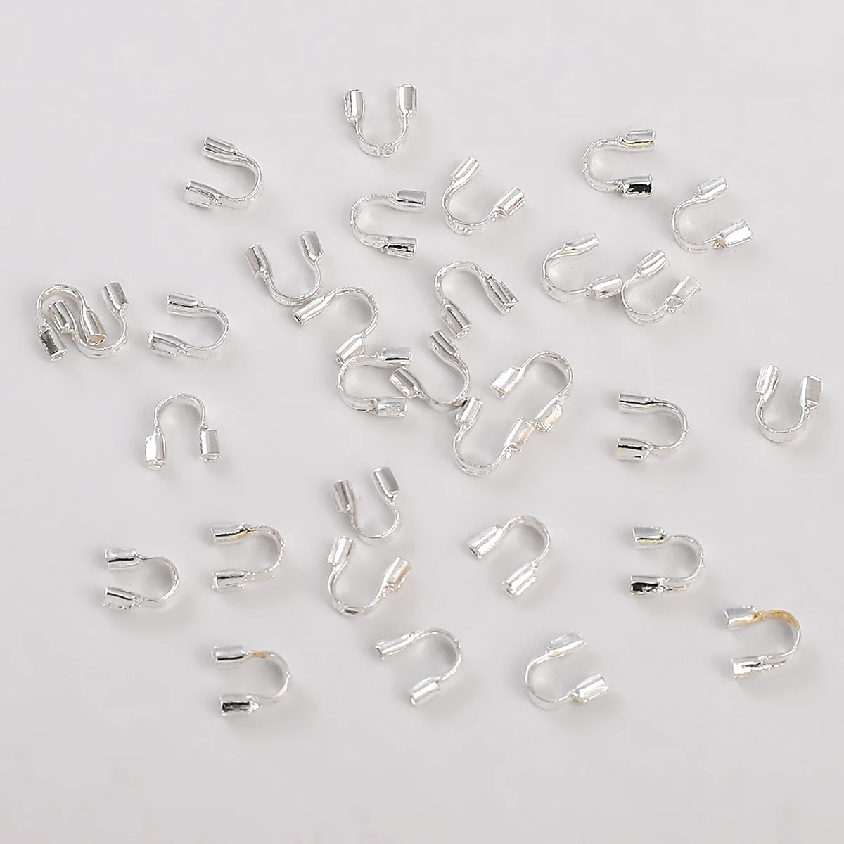 50 stücke Edelstahl Gold Farbe Draht Protektoren Schutz Wächter Schleifen U Form Verschlüsse Stecker Für Schmuck Machen