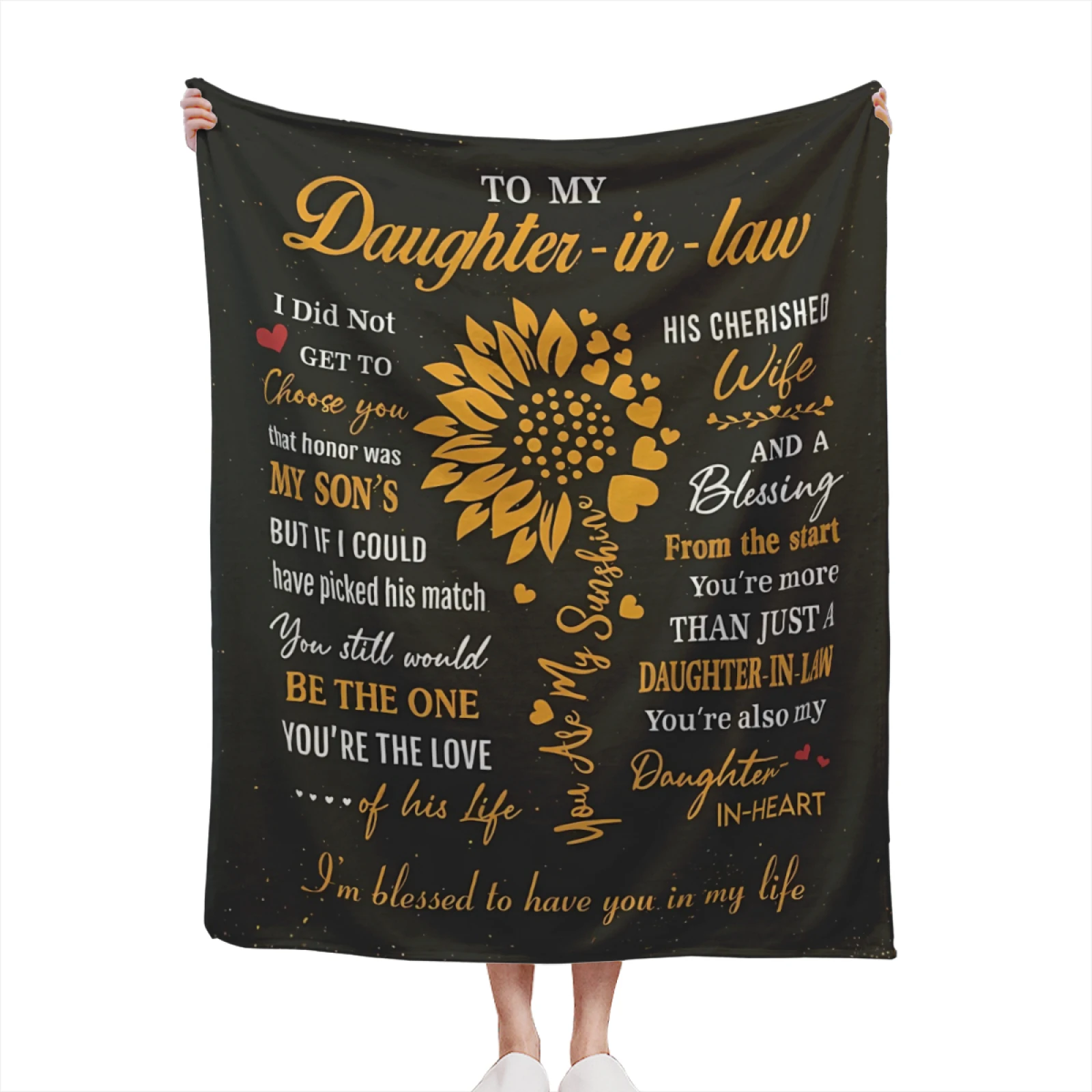 

Daughter In Law Gifts Printing Blanket, Soft Comfortable Flannel Throw Blanket, Lightweight Quilt, Suitable for Women, Boys, Girls, Adults Gift Blanket