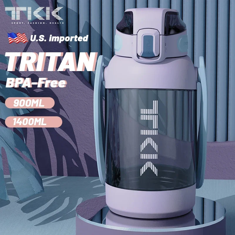 TKK Sports Water Bottle Tritan material Large Capacity Cup  BPA-Free Gym Fitness Jugs Adult Outdoors Kettle