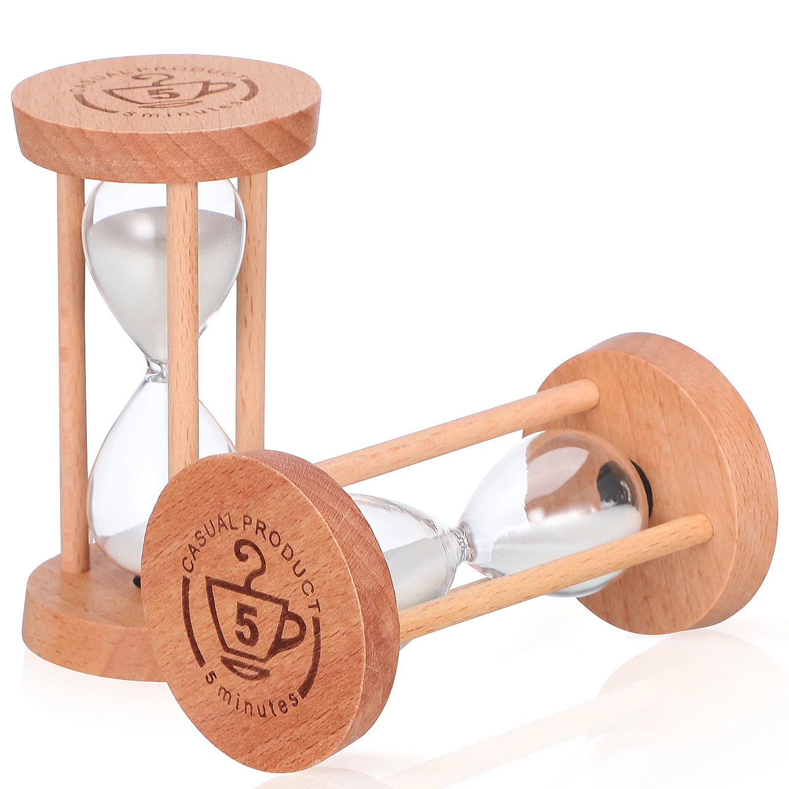 

2 Pcs Decorative Sand Timer Hourglass Table Decoration Old Fashioned Minute for Kids