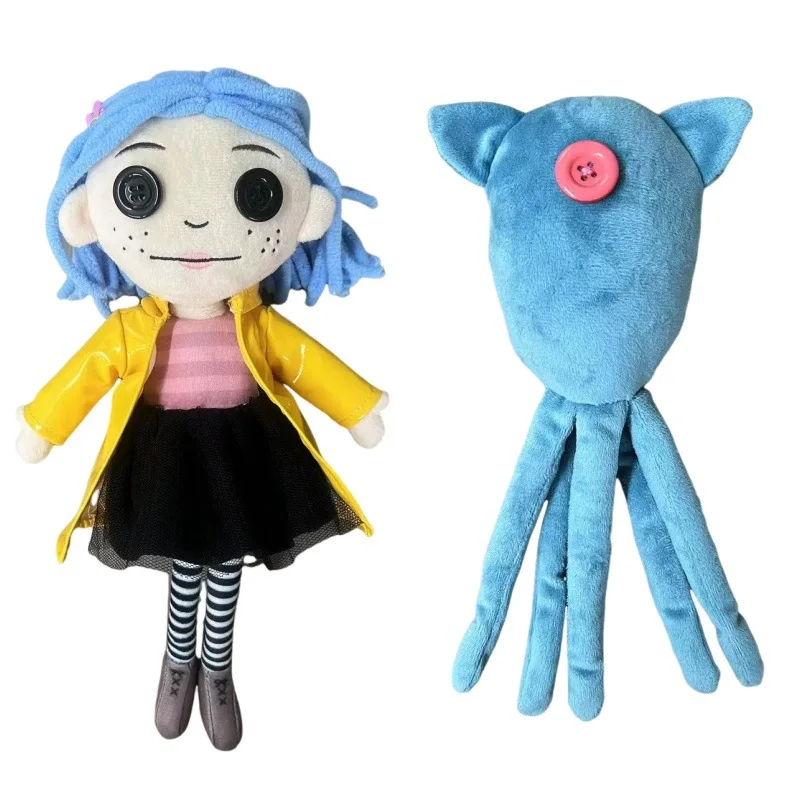 28cm Coraline Plush Stuff Cartoon Figure Kawaii Doll Soft Pillow Ugly Kids Cute Collectible Dolls Decoration Toys Birthday Gifts image 3