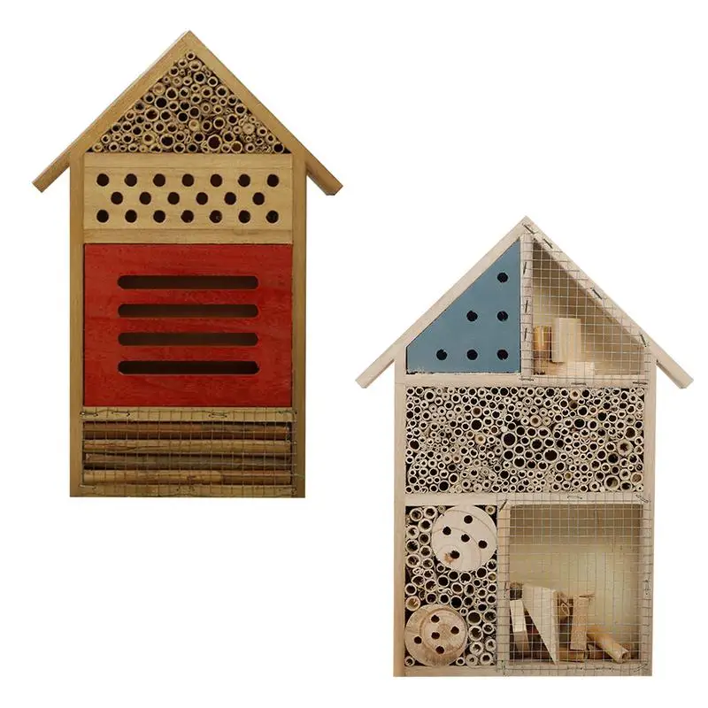 

Wooden Insect Hotel Garden Insect Hanging Habitat Handmade Habitat Bugs Hotel Shelter Hanging Insect Hotel For Bee Butterfly