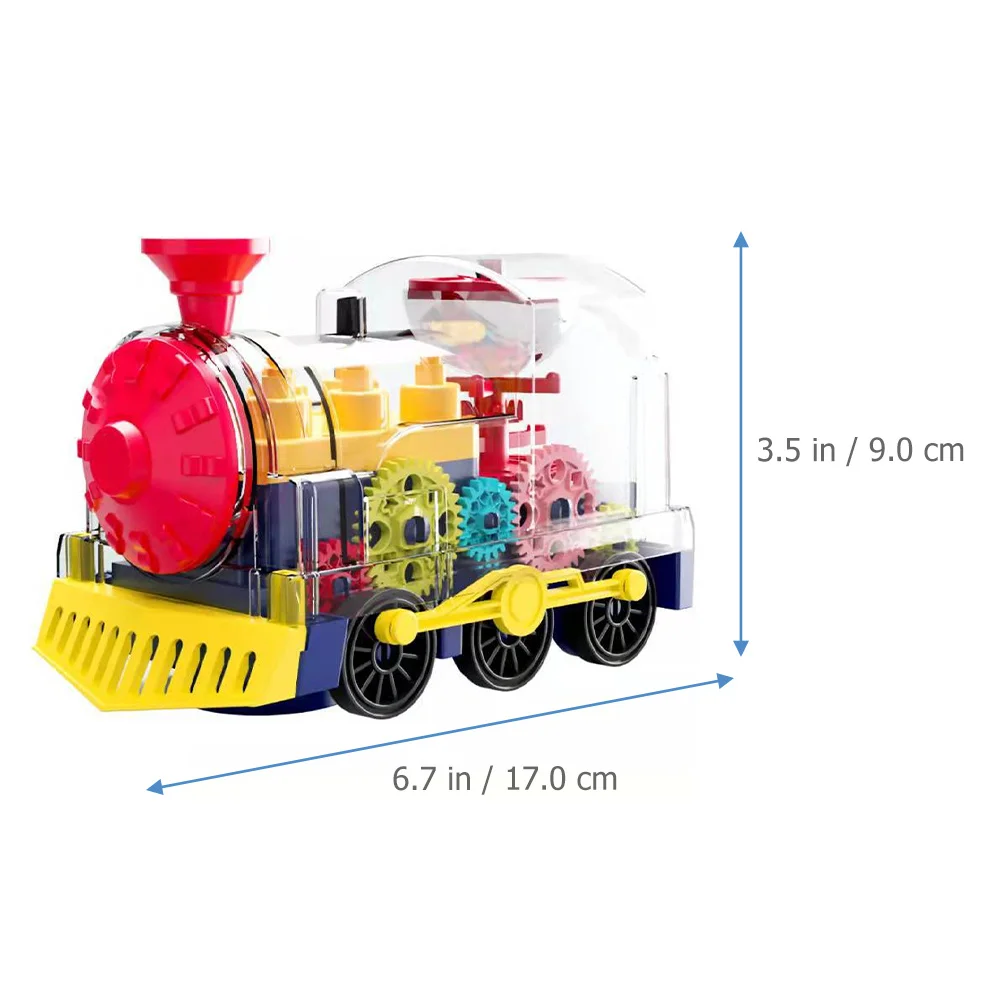 قطار كهربائي للأطفال مع موسيقى خفيفة وامض عرض متعدد الاتجاهات متحرك غير للتحكم عن بعد للأطفال #3