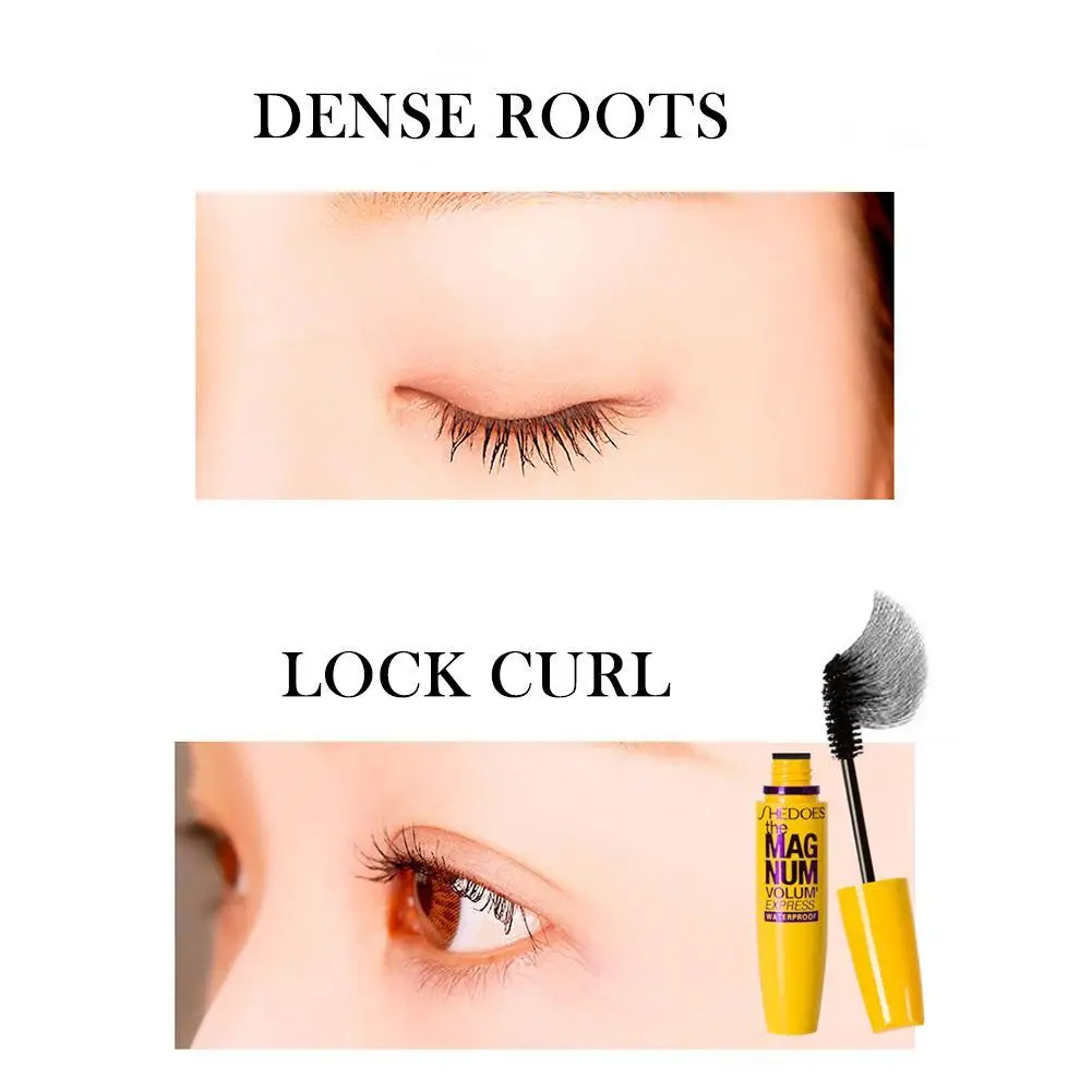 Waterproof Mascara Lengthens Eyelashes Extra Volume Natural Look Lashes Female Professional Cosmetics Makeup For Beginners