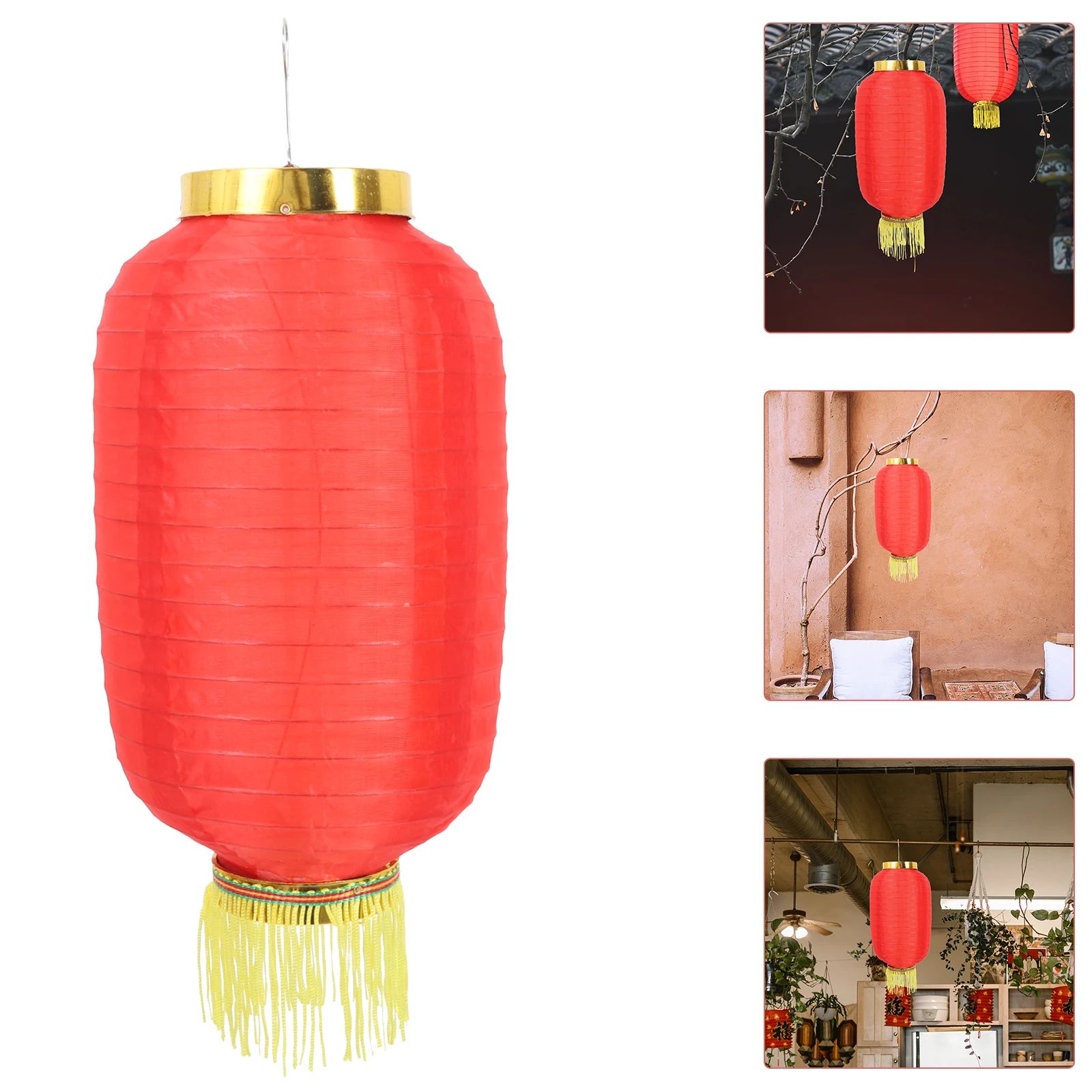 

Foldable Lantern Outdoor Collapsible Fabric Light Lunar New Year String Style Hanging Festival Lanterns Fall Party