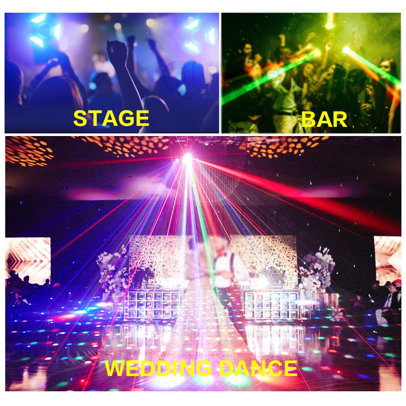 جديد! LED مصابيح حفلات غنائية حلم الصوت RGBW Dmx الرقص الحدث جهاز داخلي المنزل حفلة Dj ضوء إحترافي نادي بار جهاز عرض ليزر